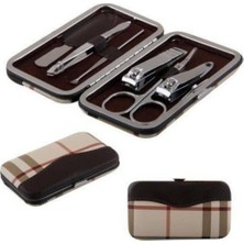 Şık Deri Çantalı 6 Parçalık Manikür Seti, Pratik ve Kullanışlı Tasarım