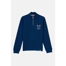 Socrates Tennis Club Supersoft Quarter-Zip Sweatshirt - Lacivert