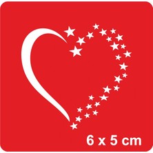 Yıldızlardan Kalp Tattoo Geçici Dövme Şablonları Kına Kalıpları