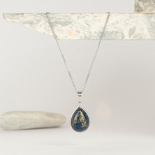 Lapis Lazuli Oval Dogal Taş Kolye