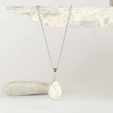 Havlit Oval Dogal Taş Kolye