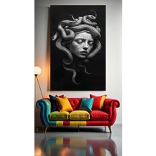 Medusa Portresi V3 Ev Duvar Salon Güzellik Salonu Ofis Dükkan Dekarasyon Kanvas Tablo