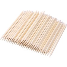 100 Adet Uzun Ahşap Manikür Çubuğu, Temiz ve Doğal Bakım Için Ideal
