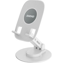 F17S  Masaüstü Telefon Tutucu Döner Tabanı Alüminyum Paslanmaz Çelik Katlanabilir