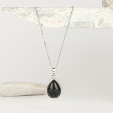 Yıldız Taşı Oval Dogal Taş Kolye