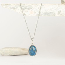 Lapis Lazuli Damla Dogal Taş Kolye