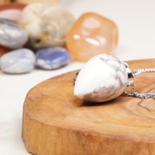 Havlit Doğal Taş Oval Kolye