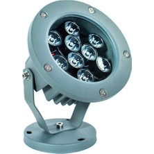Bahçe LED Armatür Paslanmaz Dekoratif Dış Mekan Aydınlatma Lamba Spot Gösteri Soğuk Beyaz A-1303 9W 220V IP68