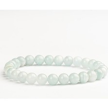 Akuamarin Doğal Taş Bileklik (6 Mm) – Huzurun Bileşimi