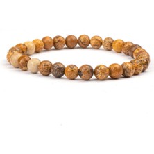 Ağaç Jasper Doğal Taş Bileklik (6 Mm) – Doğanın Gücü