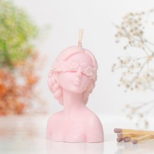 Gözü Çiçekli Kadın Temalı Vegan Soya Mumu