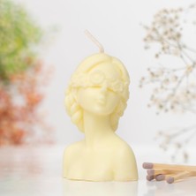 Gözü Çiçekli Kadın Temalı Vegan Soya Mumu