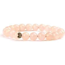 Pembe Kuvars Doğal Taş Bileklik (8 Mm) – Kalbin Aynası