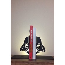 Darth Vader Figürlü Dekoratif Metal Kitap Tutucu Star Wars Kitap Desteği Ev ve Ofis Aksesuar