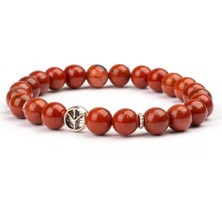 Jasper Doğal Taş Bileklik (8 Mm) – Dingin Ateş