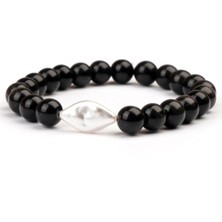 Obsidyen Doğal Taş Bileklik (8 Mm) – Gölgeli Yol