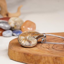 Ammonit Fosil Doğal Taş Kolye