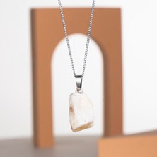 Ham Sitrin Doğal Taş Kolye