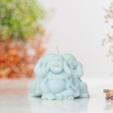 Üç Maymun Buddha Temalı Vegan Soya Mumu
