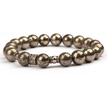 Pirit Doğal Taş Bileklik (10 Mm) – Parlayan Irade