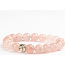 Pembe Kuvars Doğal Taş Bileklik (10 Mm) – Içsel Bahar