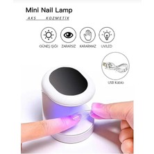 Mini Uv-Led Oje Kurutucu, Kalıcı Oje Için 16W 3 LED ile Hızlı Kuruma