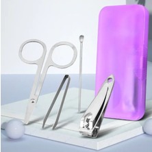 Ince Ultra Hafif Seyahat Manikür Seti: Makas, Tırnak, Cımbız, Et Sıyırıcı