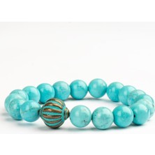 Turkuaz Doğal Taş Bileklik (10 Mm) – Mavi Sığınak