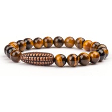 Kaplan Gözü Doğal Taş Bileklik (8 Mm) – Karanlıkta Işık