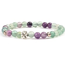 Florit Doğal Taş Bileklik (6 Mm) – Aura Temizliği