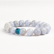 Kalsedon Doğal Taş Bileklik (10 Mm) – Huzur Katmanı