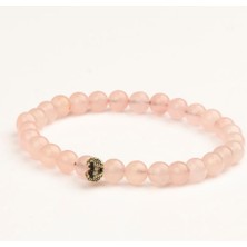 Pembe Kuvars Doğal Taş Bileklik (6 Mm) – Venüs Dokunuşu