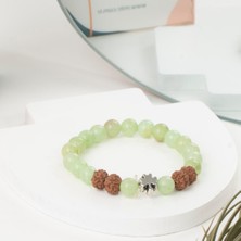 Yeşil Tibet Akik Doğal Taş Bileklik