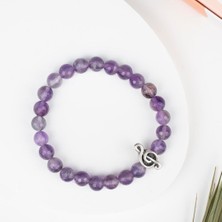 Faset Ametist Doğal Taş Bileklik