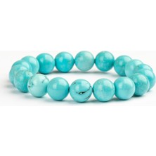 Turkuaz Doğal Taş Bileklik (10 Mm) – Dingin Akış