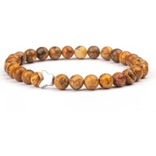 Ağaç Jasper Doğal Taş Bileklik (6 Mm) – Şifa Frekansı