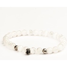 Selenit Doğal Taş Bileklik (6 Mm) – Sonsuzluk Nefesi