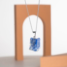 Ham Lapis Lazuli Doğal Taş Kolye