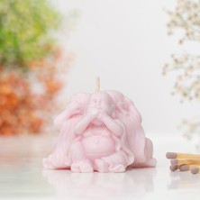 Üç Maymun Buddha Temalı Vegan Soya Mumu