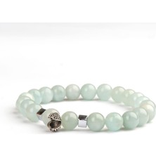 Akuamarin Doğal Taş Bileklik (8 Mm) – Ruhani Dokunuş