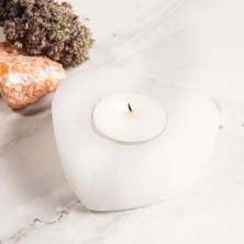 Selenit Doğal Kalp Mumluk