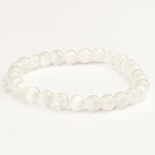 Selenit Doğal Taş Bileklik (6 Mm) – Arınmış Ruh