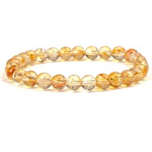 Sitrin Doğal Taş Bileklik (6 Mm) – Yaratıcı Kıvılcım