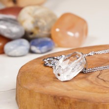 Kristal Kuvars Doğal Taş Kolye
