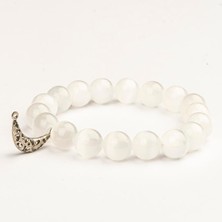 Selenit Doğal Taş Bileklik (10 Mm) – Ruhun Aynası