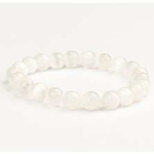 Selenit Doğal Taş Bileklik (8 Mm) – Ay Tozu