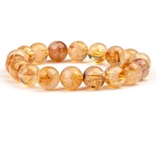 Sitrin Doğal Taş Bileklik (10 Mm) – Bolluk Tohumu