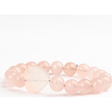 Pembe Kuvars Doğal Taş Bileklik (10 Mm) – Ruhun Yumuşaklığı
