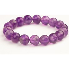 Ametist Doğal Taş Bileklik (10 Mm) – Günlük Stres Azaltıcı