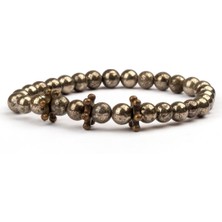 Pirit Doğal Taş Bileklik (6 Mm) – Karanlıkta Işık